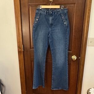 GAP Women's Flare Jeans in Deep Blue